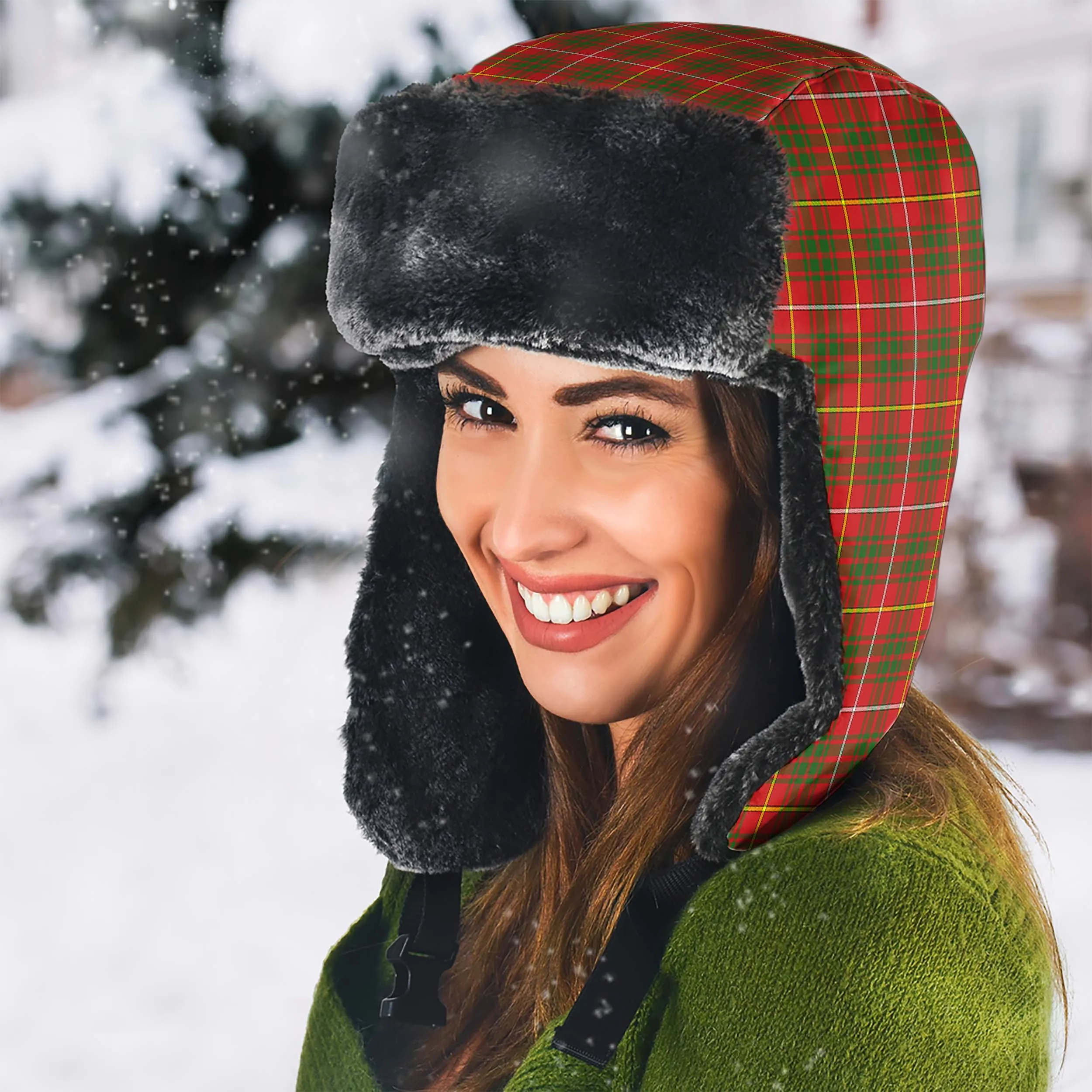 Bruce Modern Tartan Winter Trapper Hat