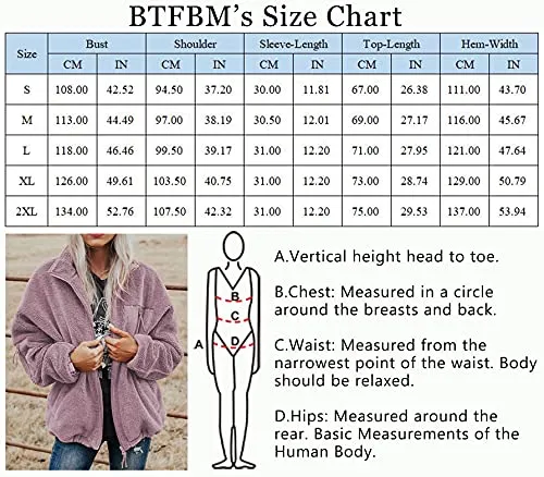 BTFBM Women Long Sleeve Full Zip Jackets Casual Solid Color Loose Fleece Short Teddy Coats Jacket Outerwear With Pockets(Solid Pink, Large)