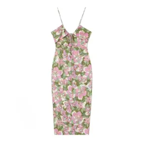 Busia Pink Floral Bustier Dress