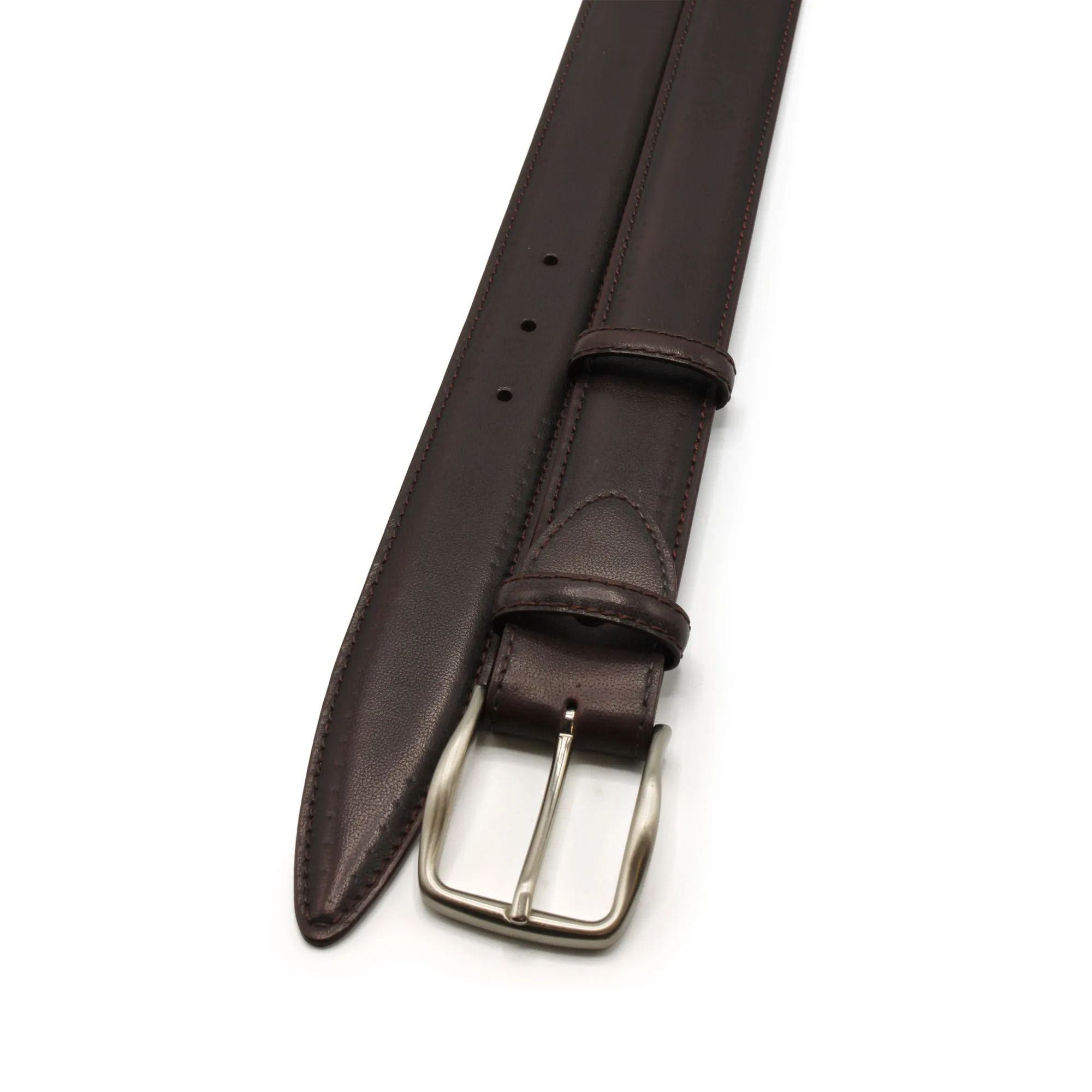 Cabernet Hand Burnished 'Cagney' Kinked Belt