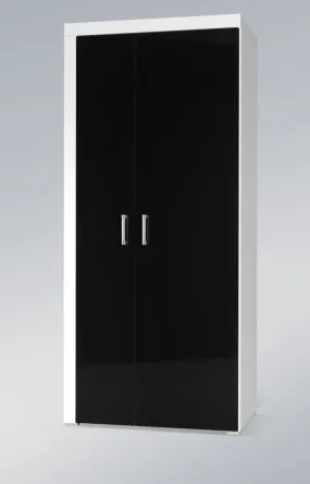 Cama Wardrobe Samba White/Black Gloss