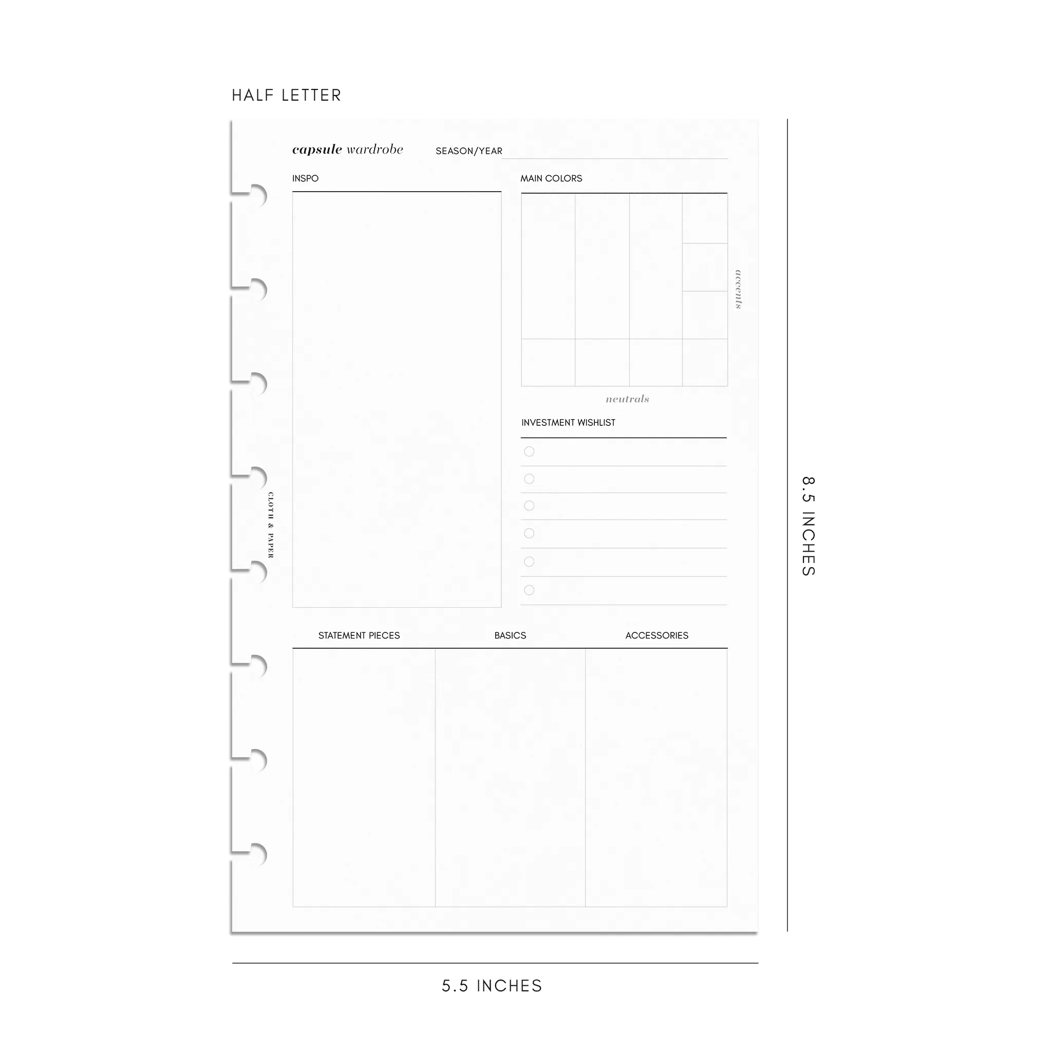 Capsule Wardrobe Inserts | Refreshed Layout