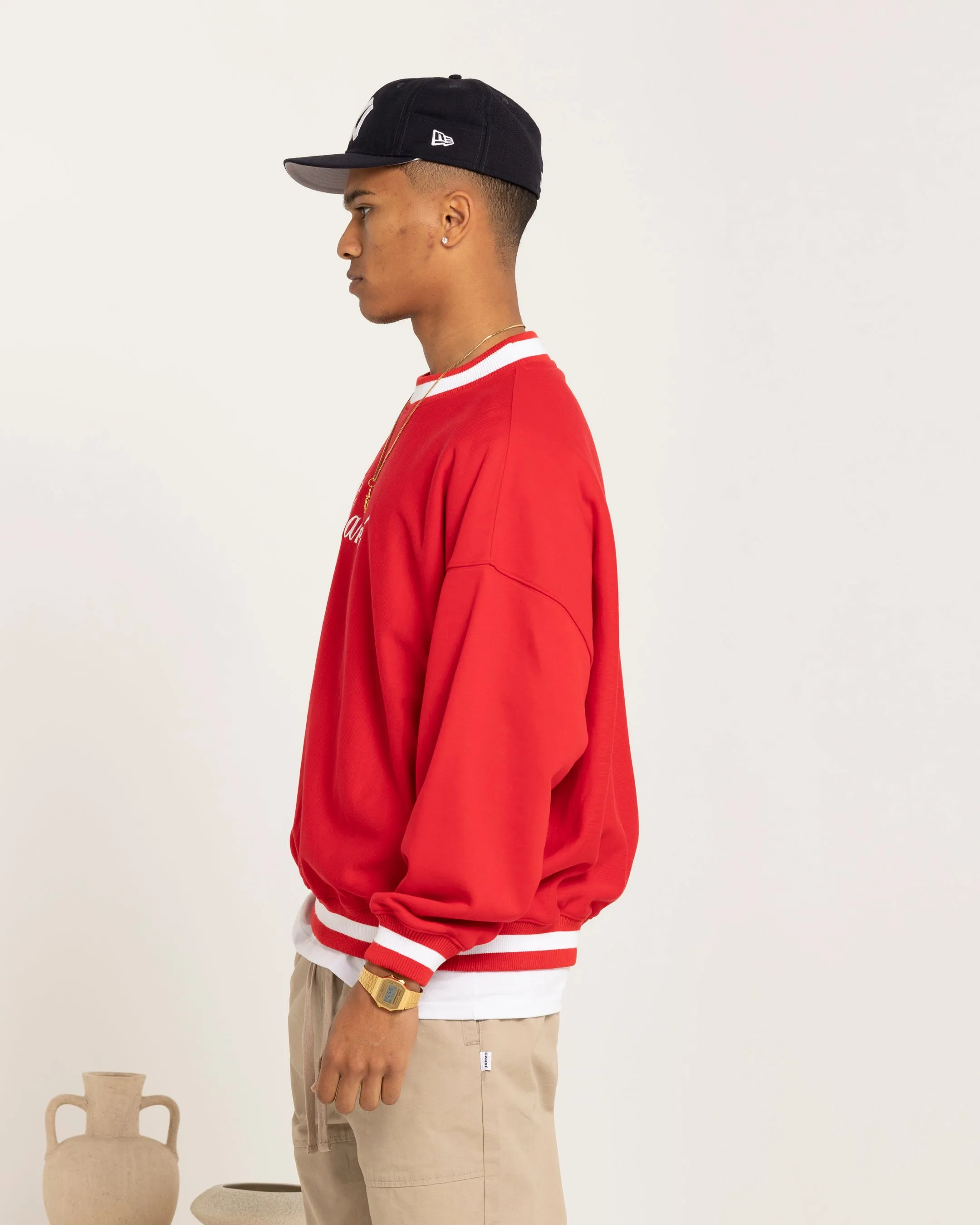 Carre Royal Oversized Crewneck Red