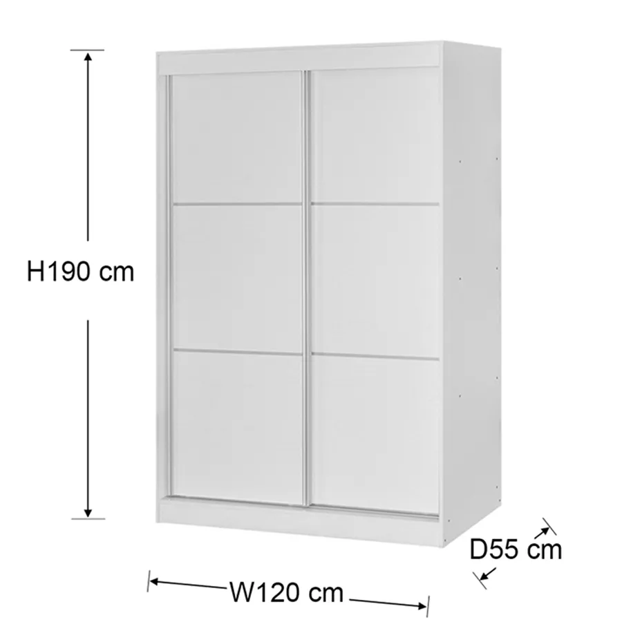 Cascio 120 cm Sliding Wardrobe