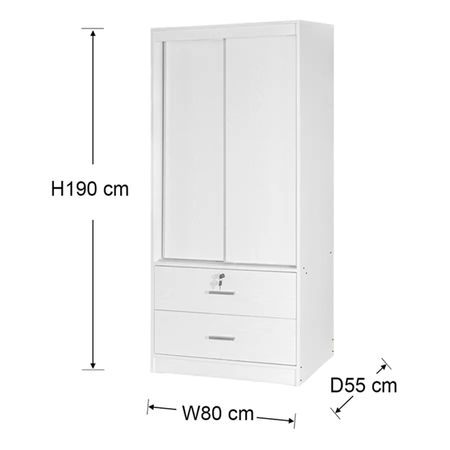 Cascio 80 cm Sliding Wardrobe