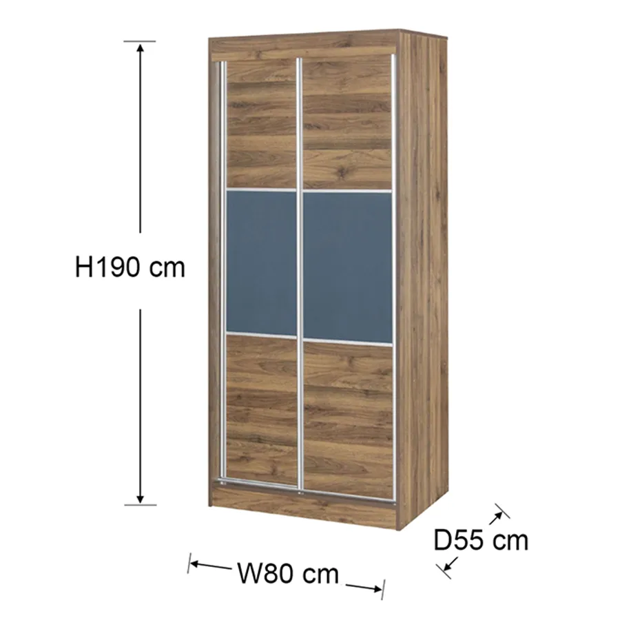 Cascio 80 cm Sliding Wardrobe