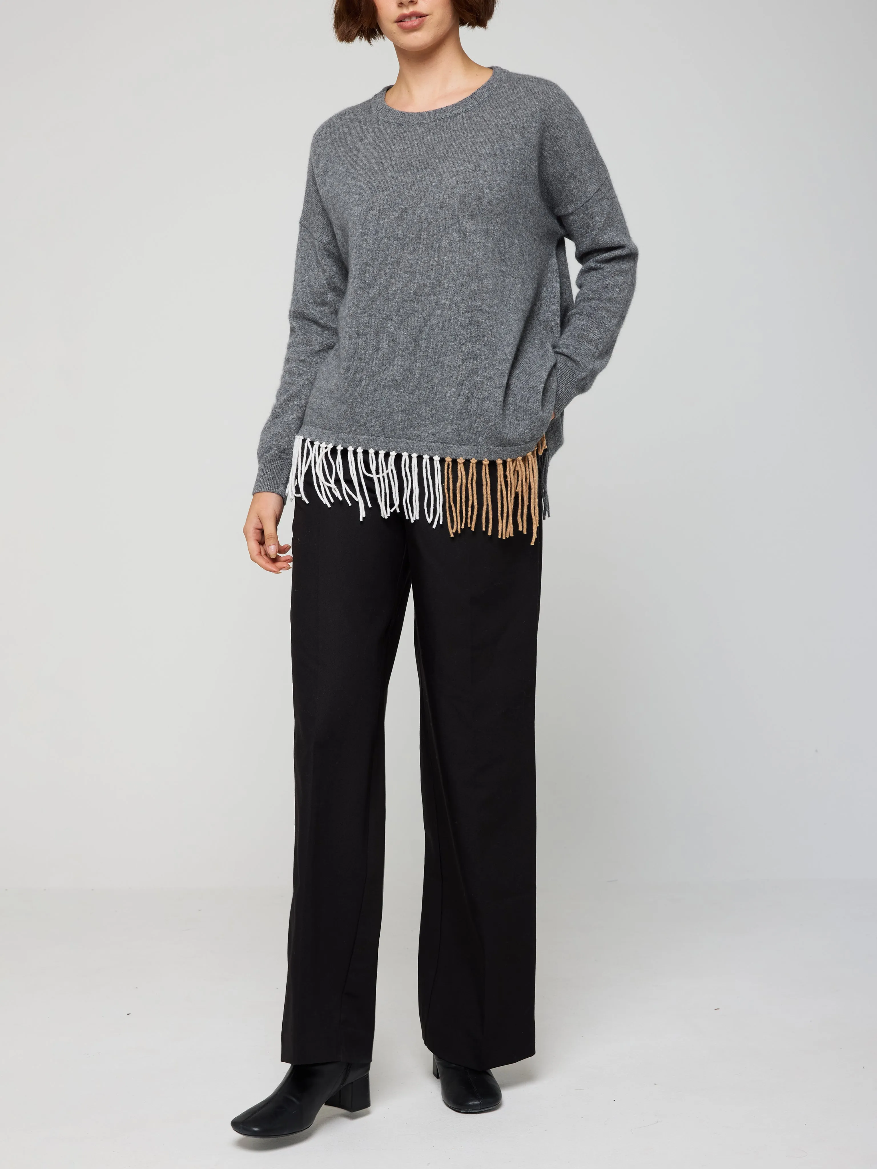 Cat Fringe Cashmere Jumper