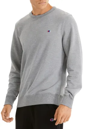 Champion Mens C Logo Crew - Oxford Heather