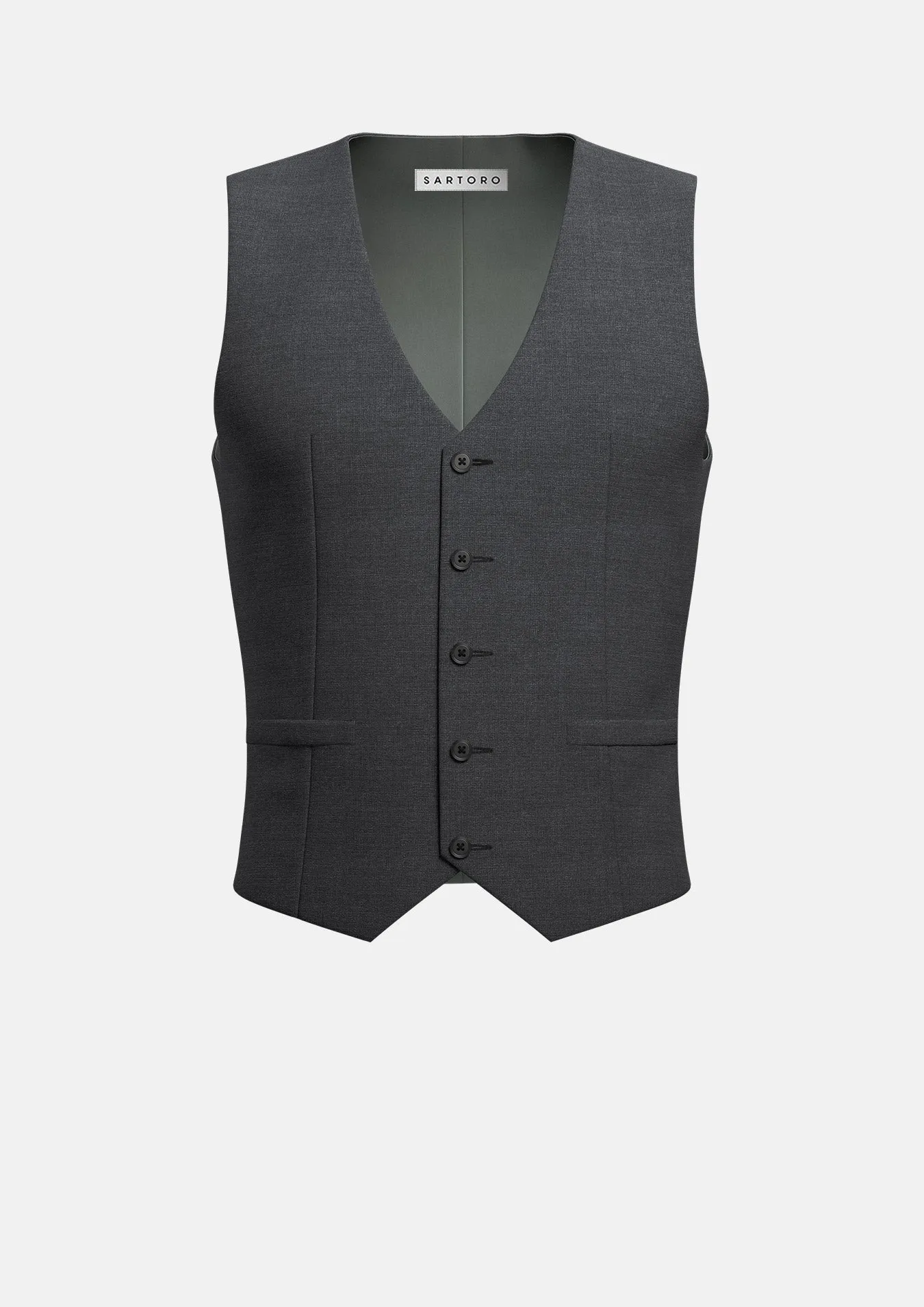 Charcoal Crosshatch Vest