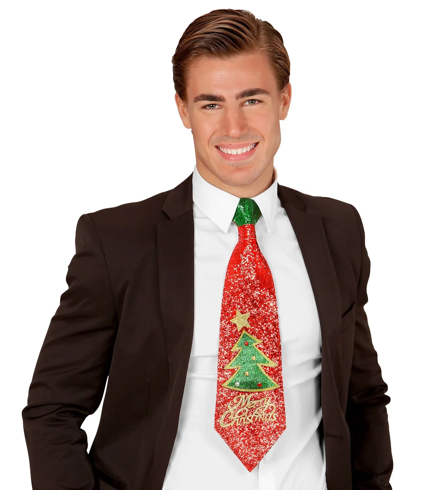 Christmas Tree Glitter Necktie