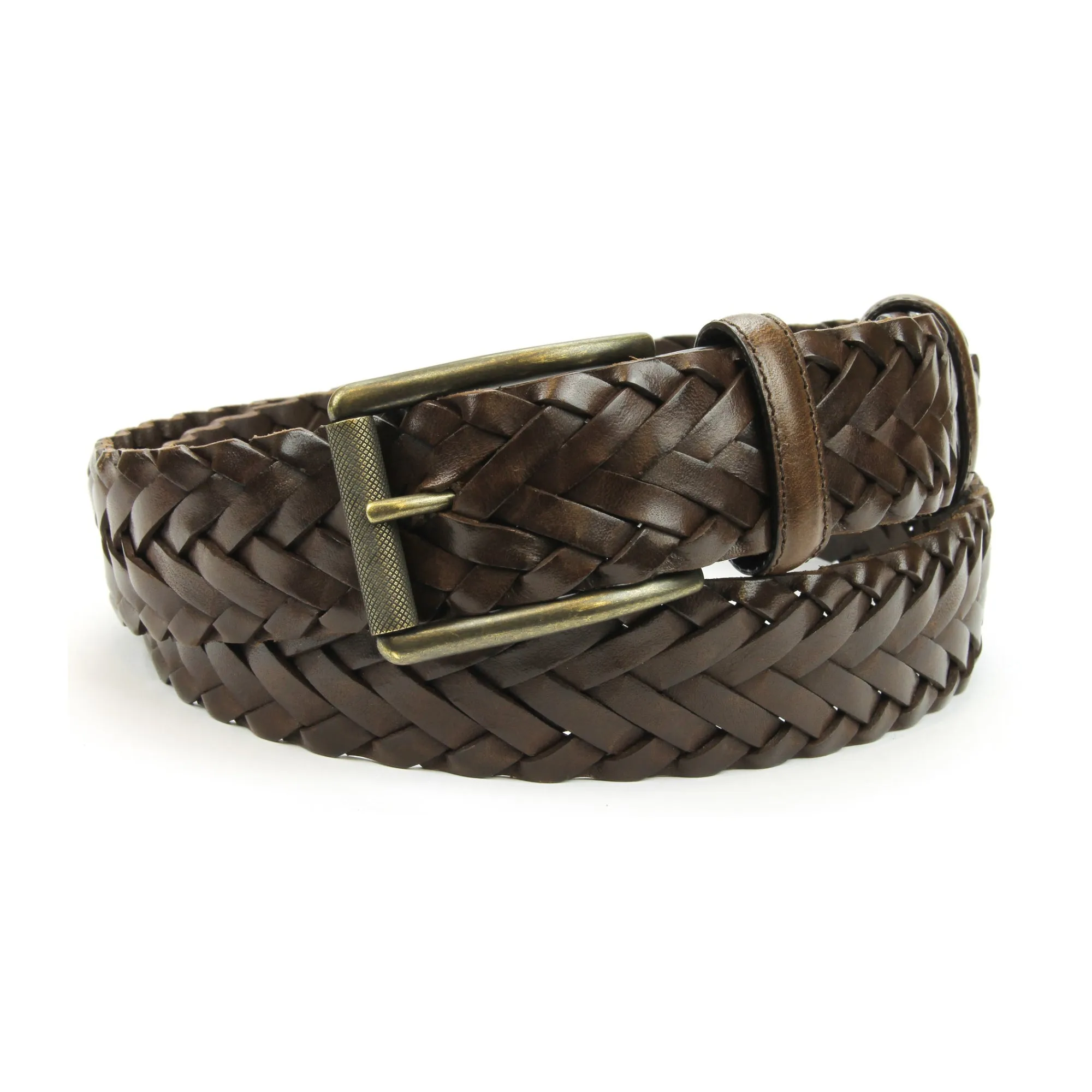 Classic Dark Brown Handweave Roller Belt