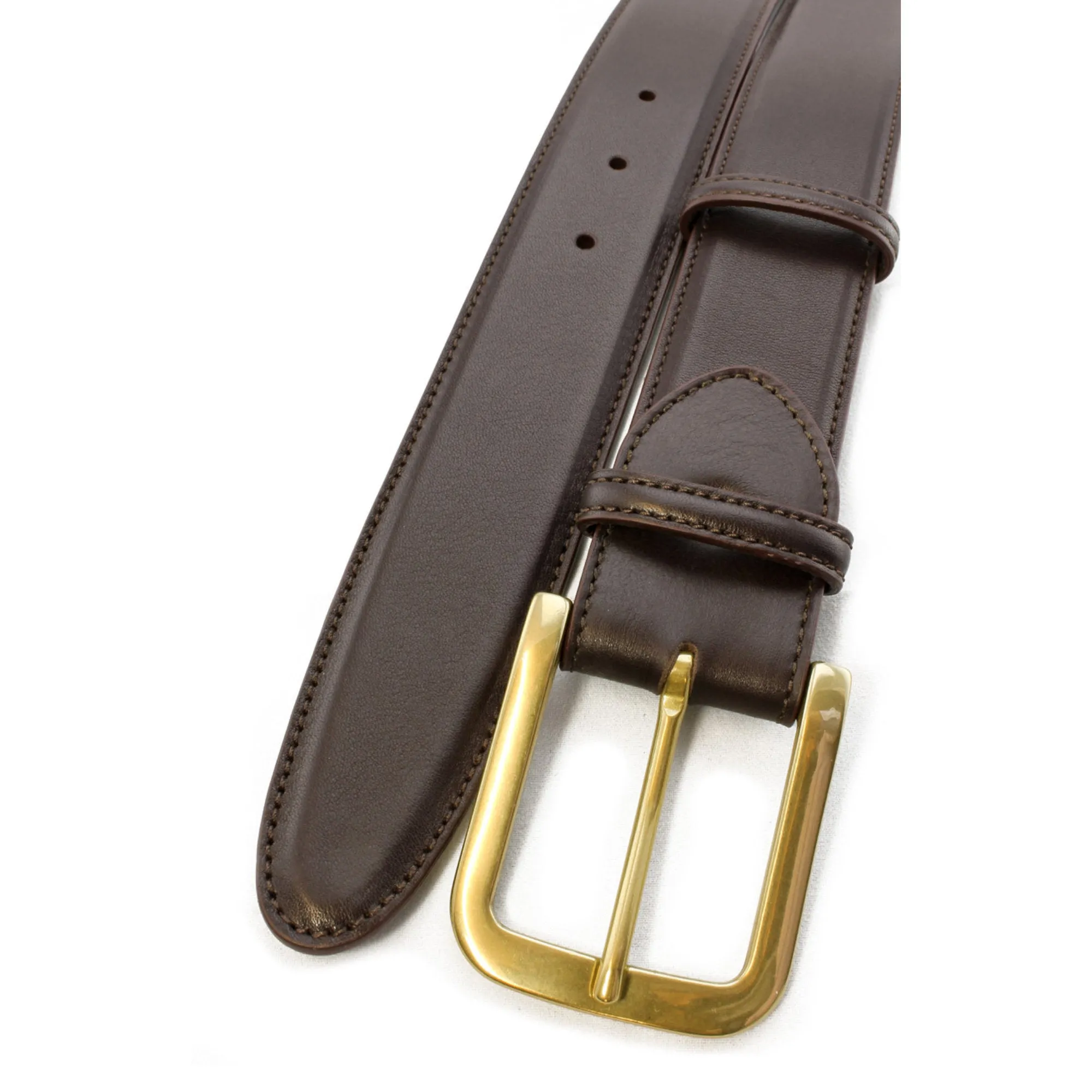 Classic dark brown Napa belt