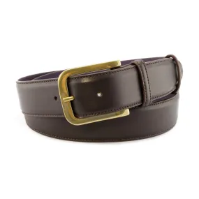 Classic dark brown Napa belt