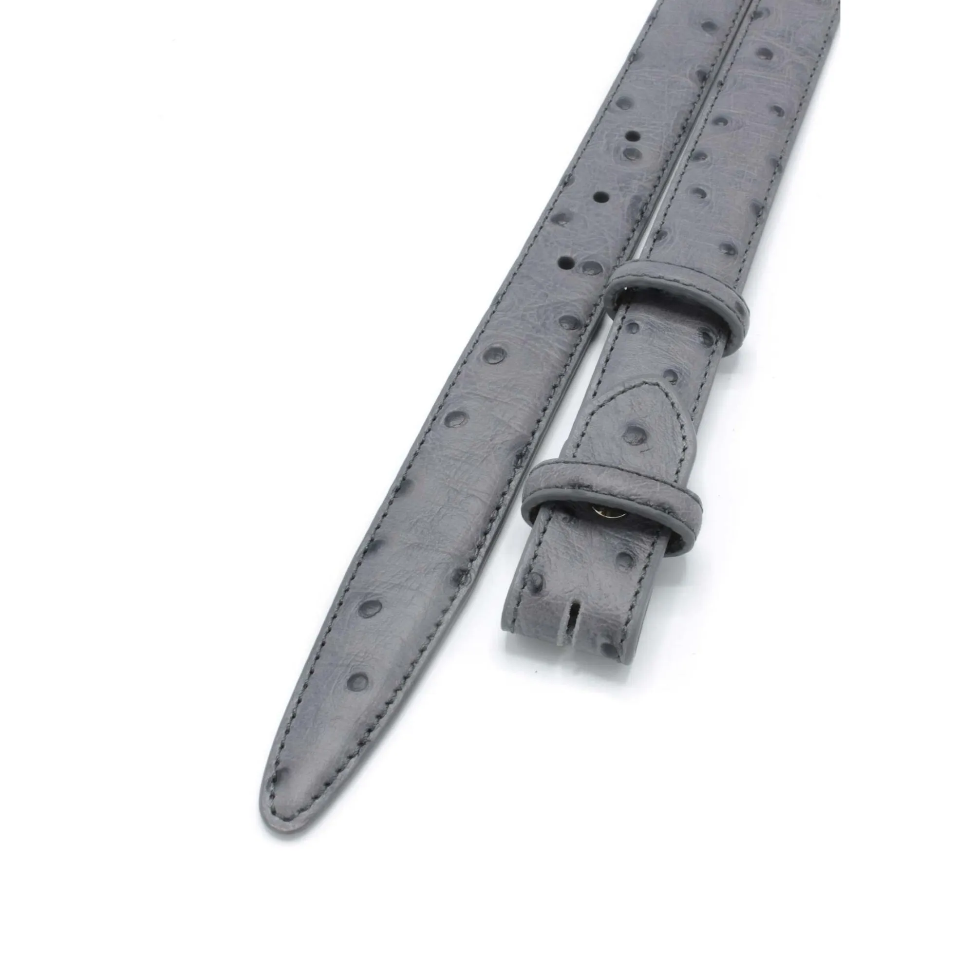 Classic Slim Mock Ostrich Belt Strap