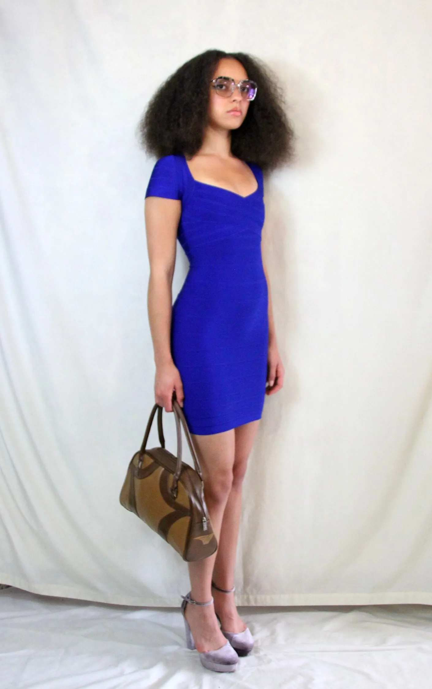 Cobalt Y2K Blue Bandage Dress