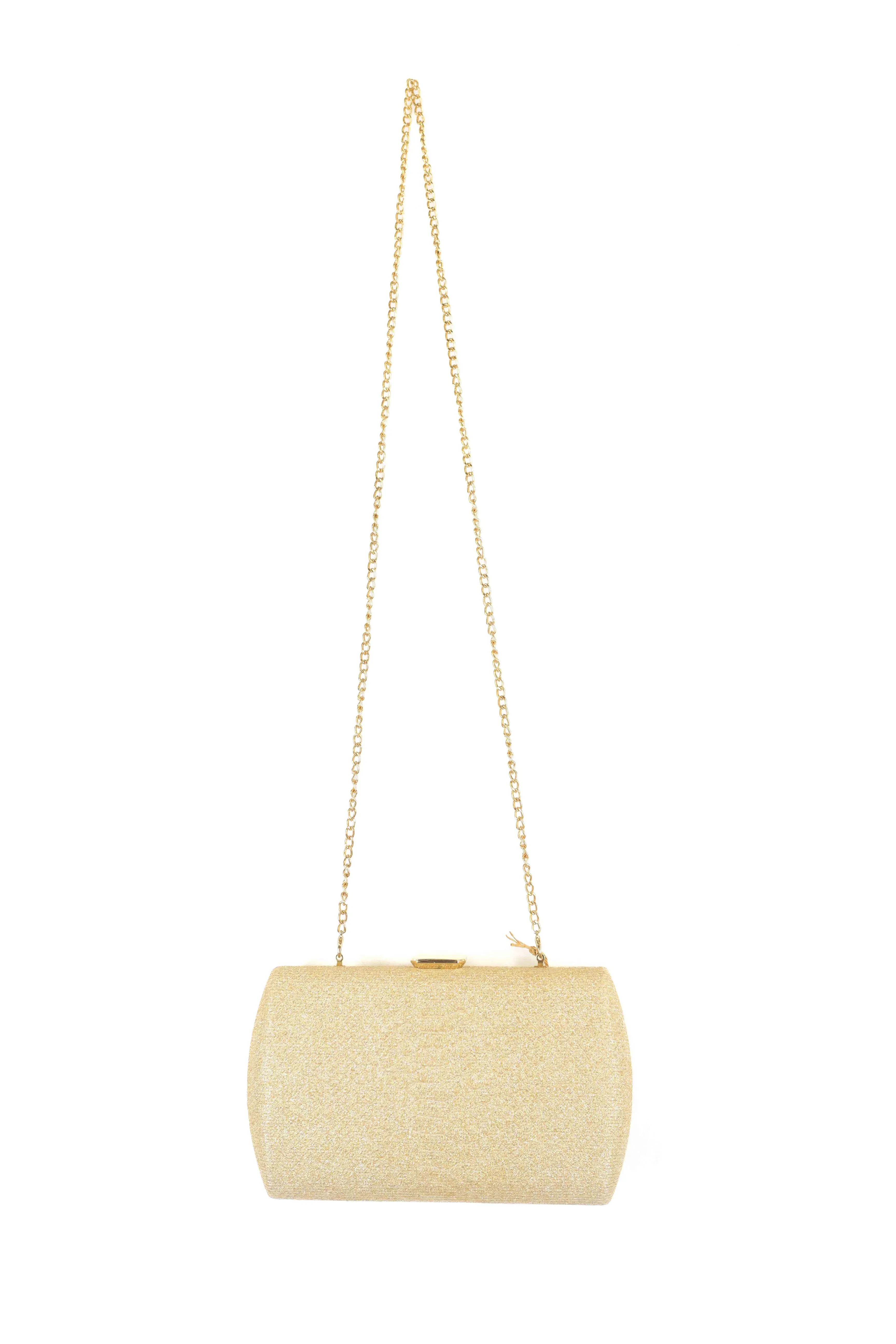 Colette Gold Glitter Clutch