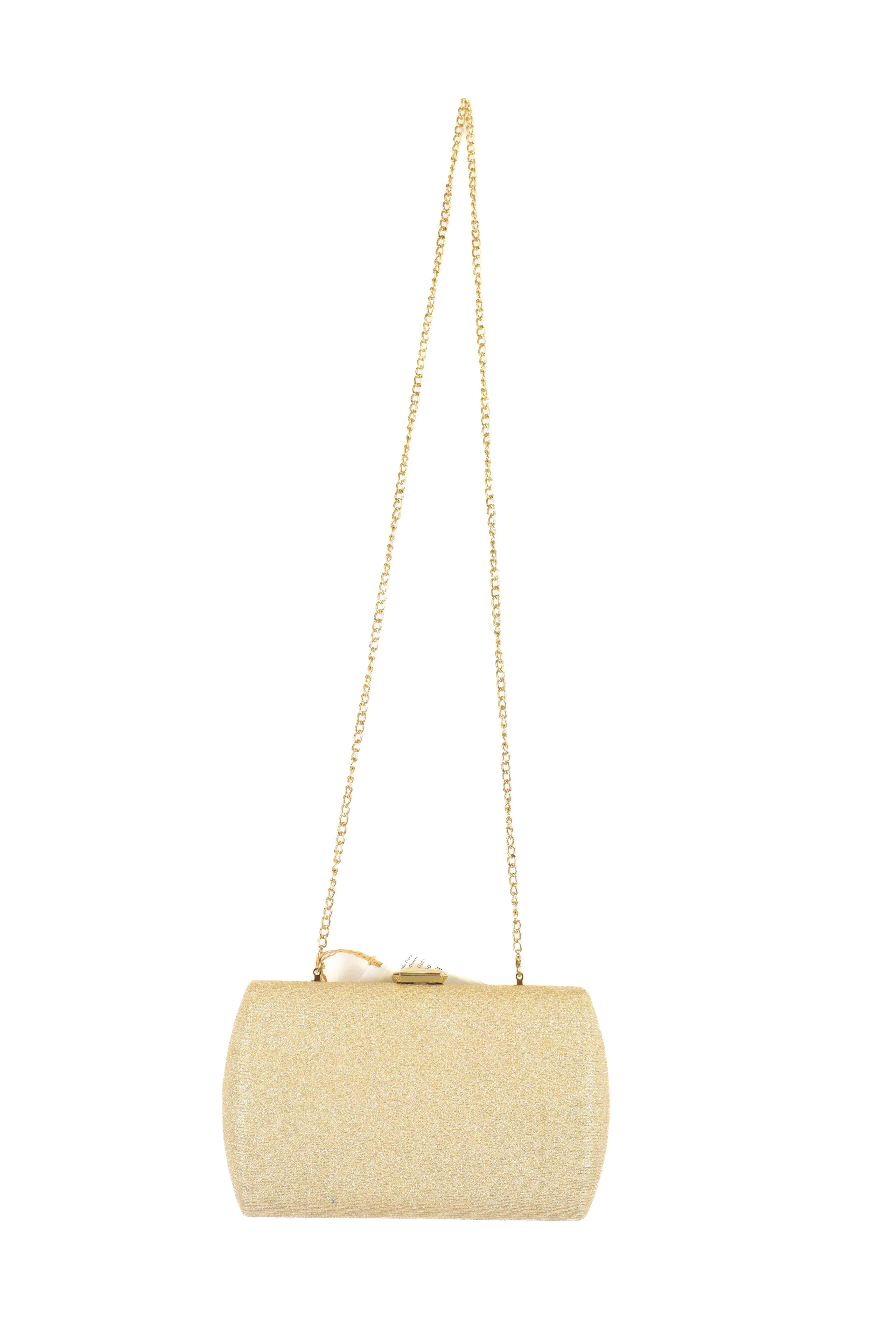 Colette Gold Glitter Clutch