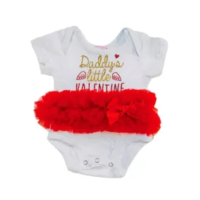 Daddy's Little Valentine Ruffle Bodysuit