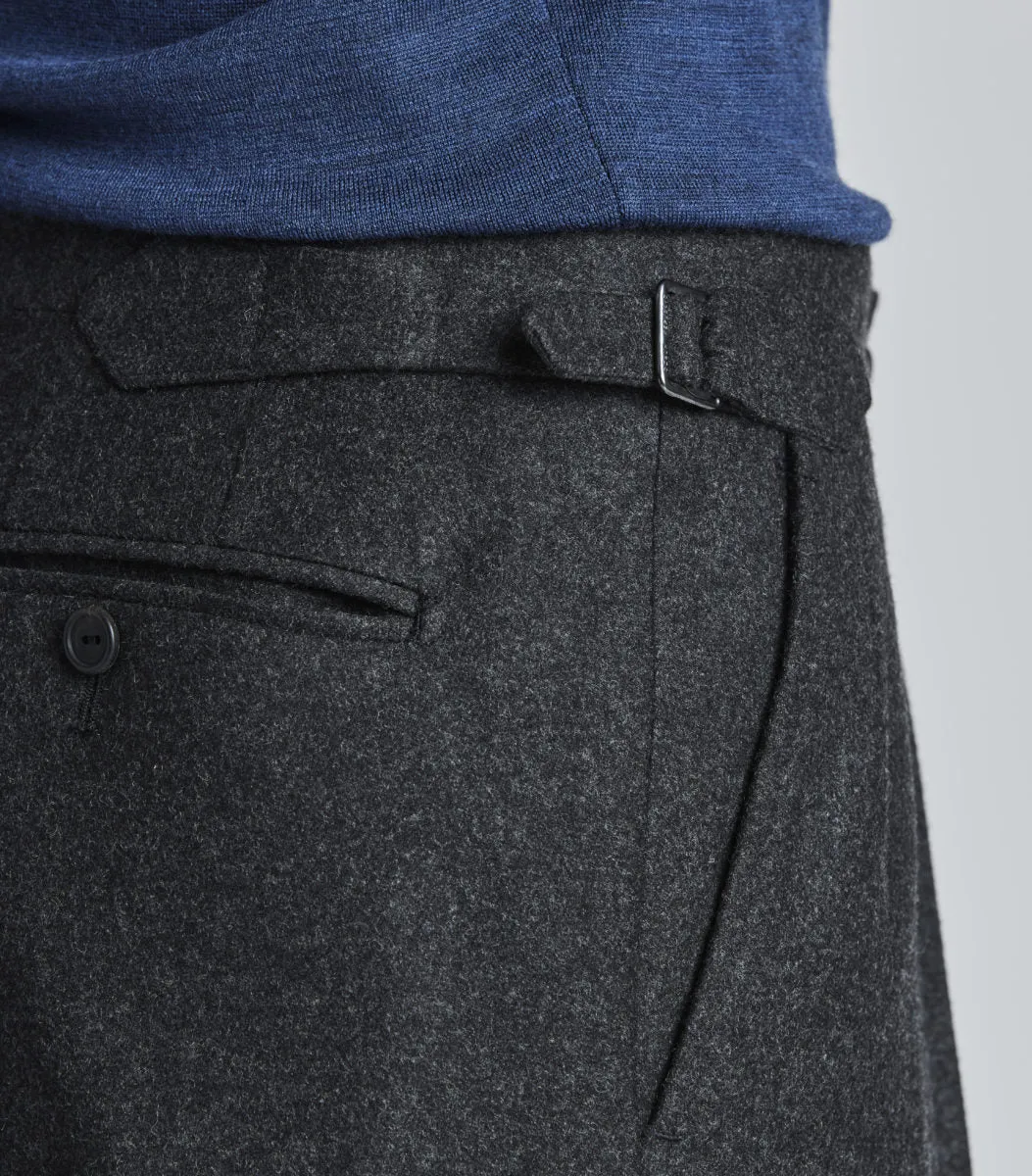 Dark Grey Flannel Trousers