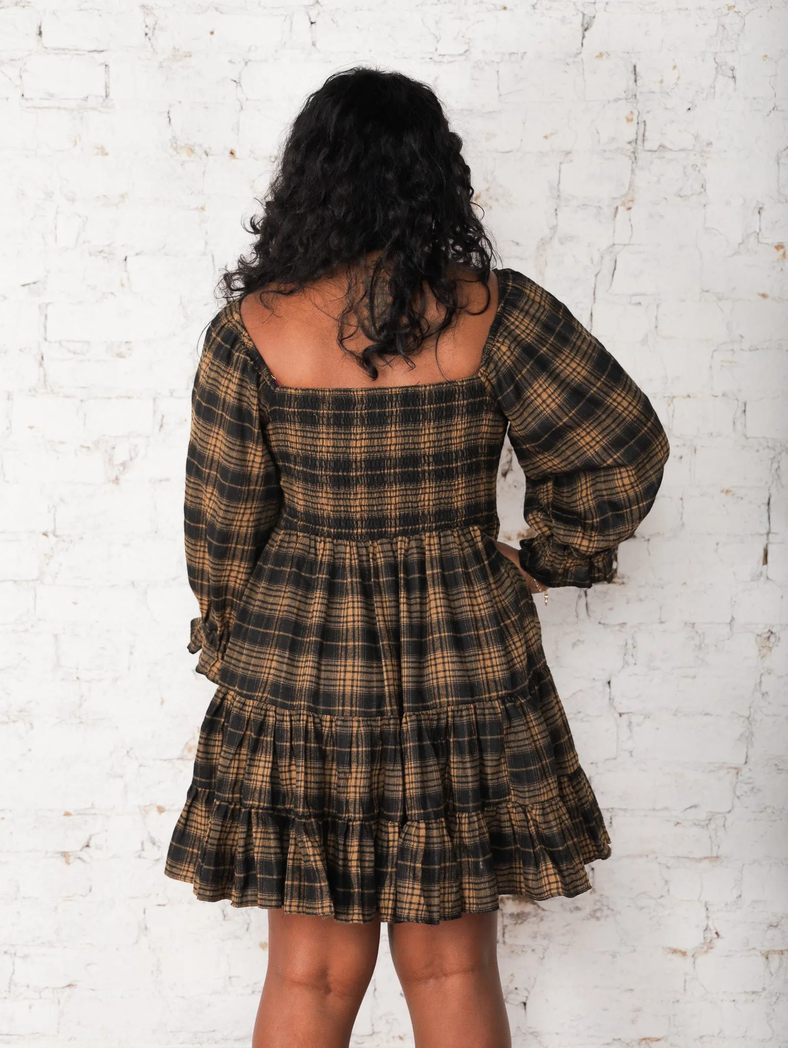 Dolly Plaid Babydoll Dress