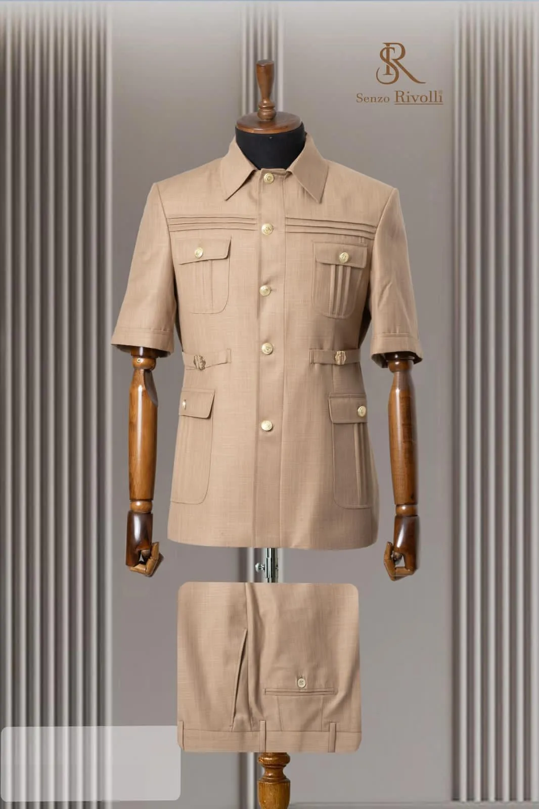 Double Vent 2 Piece Premium Safari Suit.