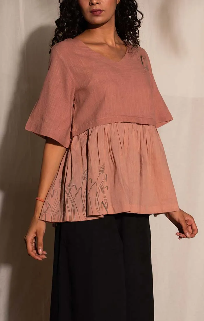 Dusty Pink Kedia Top