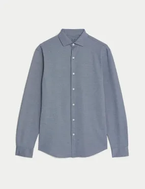 Easy Iron Cotton Blend Jersey Shirt