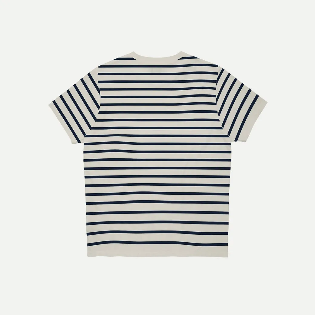 Erstwhile - T-Shirt Stripes | Beige/Navy