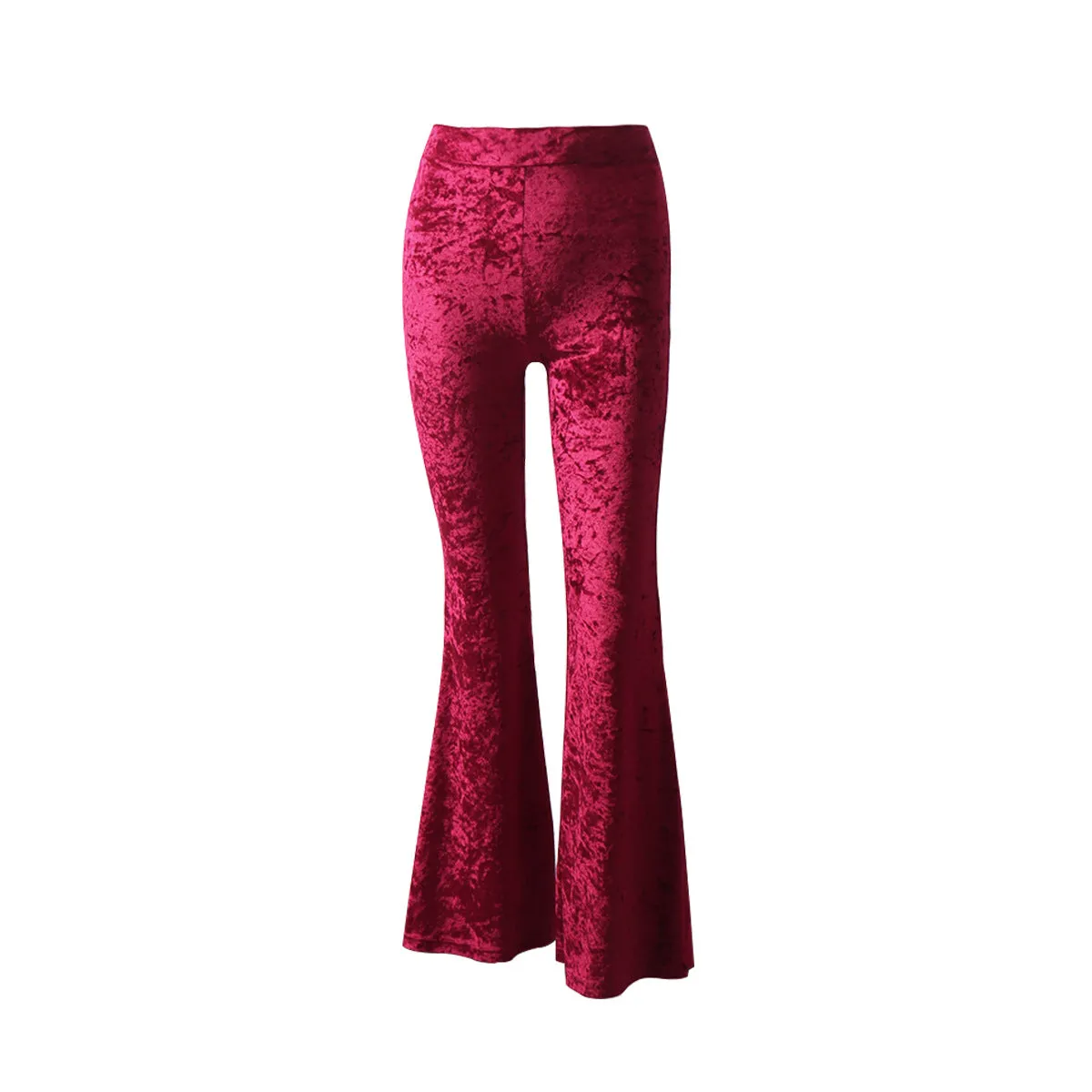 Europe High Waist Gold Casual Wide Leg Pants Women Pants