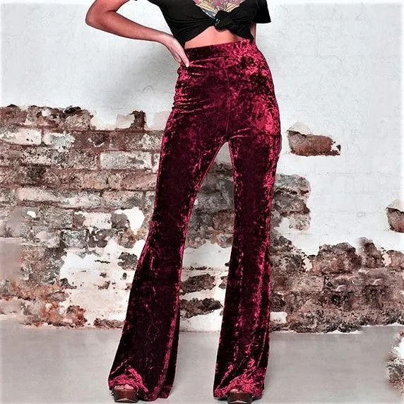 Europe High Waist Gold Casual Wide Leg Pants Women Pants