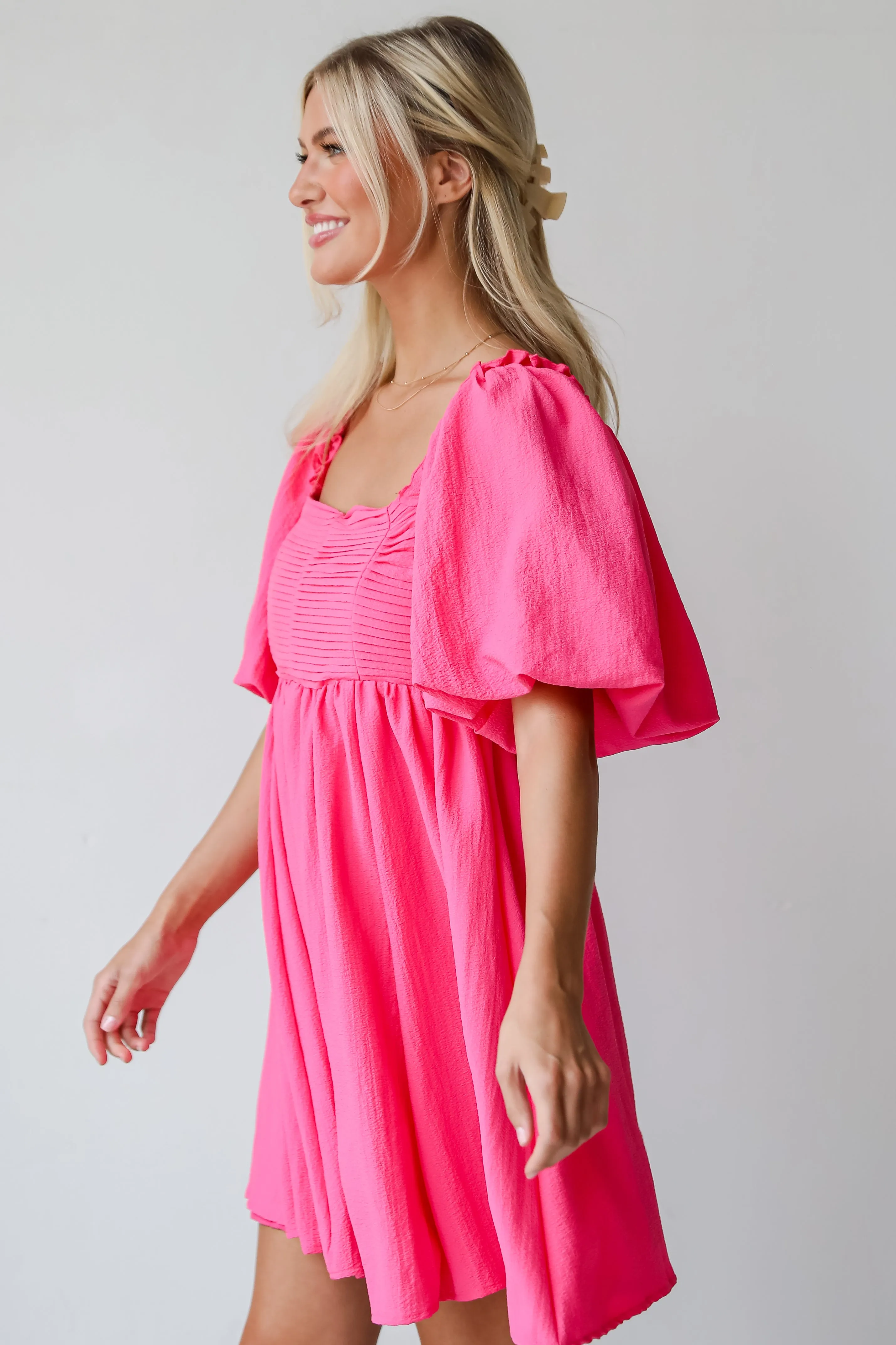 FINAL SALE - Unlimited Sweetness Pink Babydoll Mini Dress