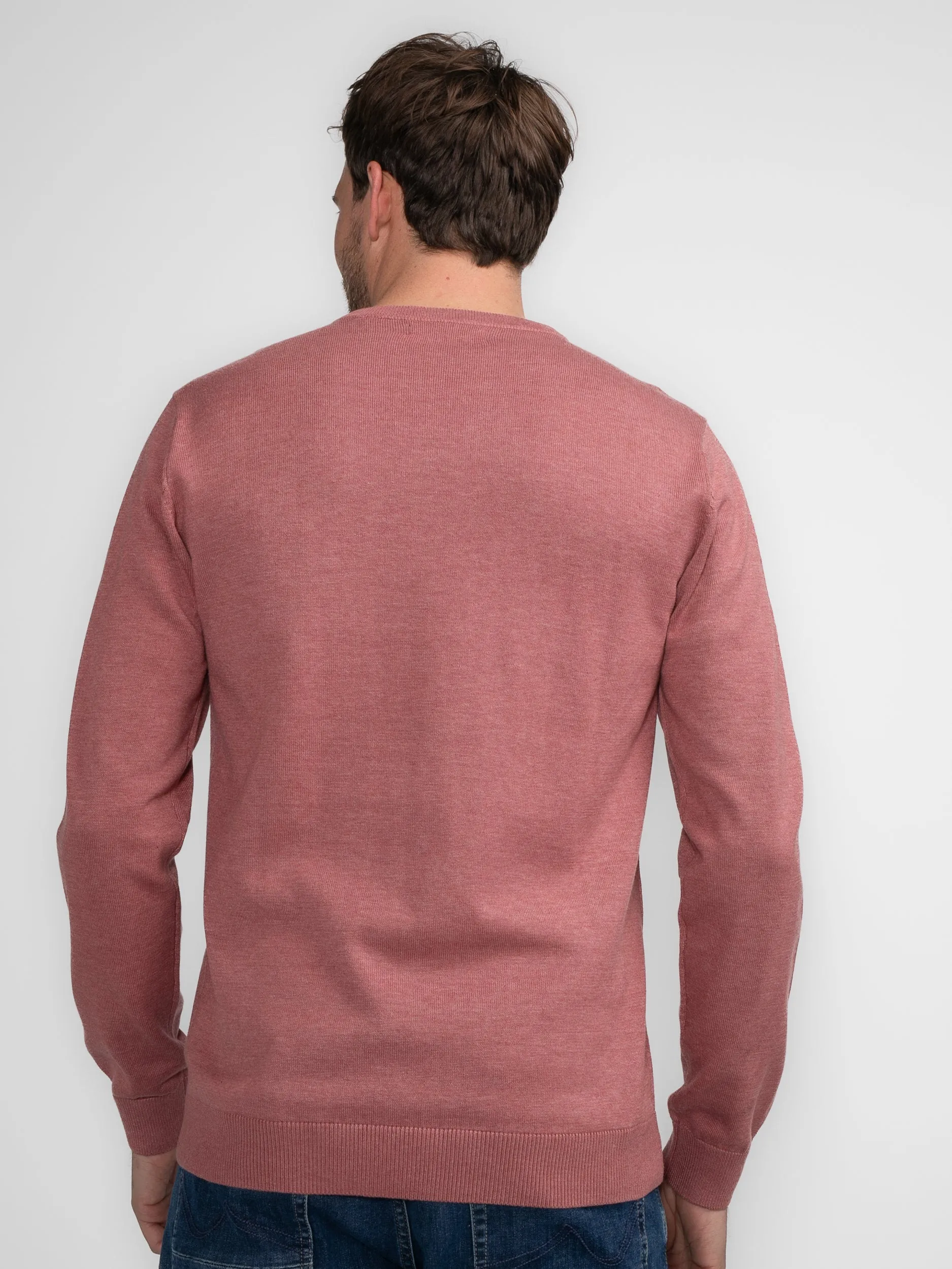 Fine-knit V-neck Sweater Atka