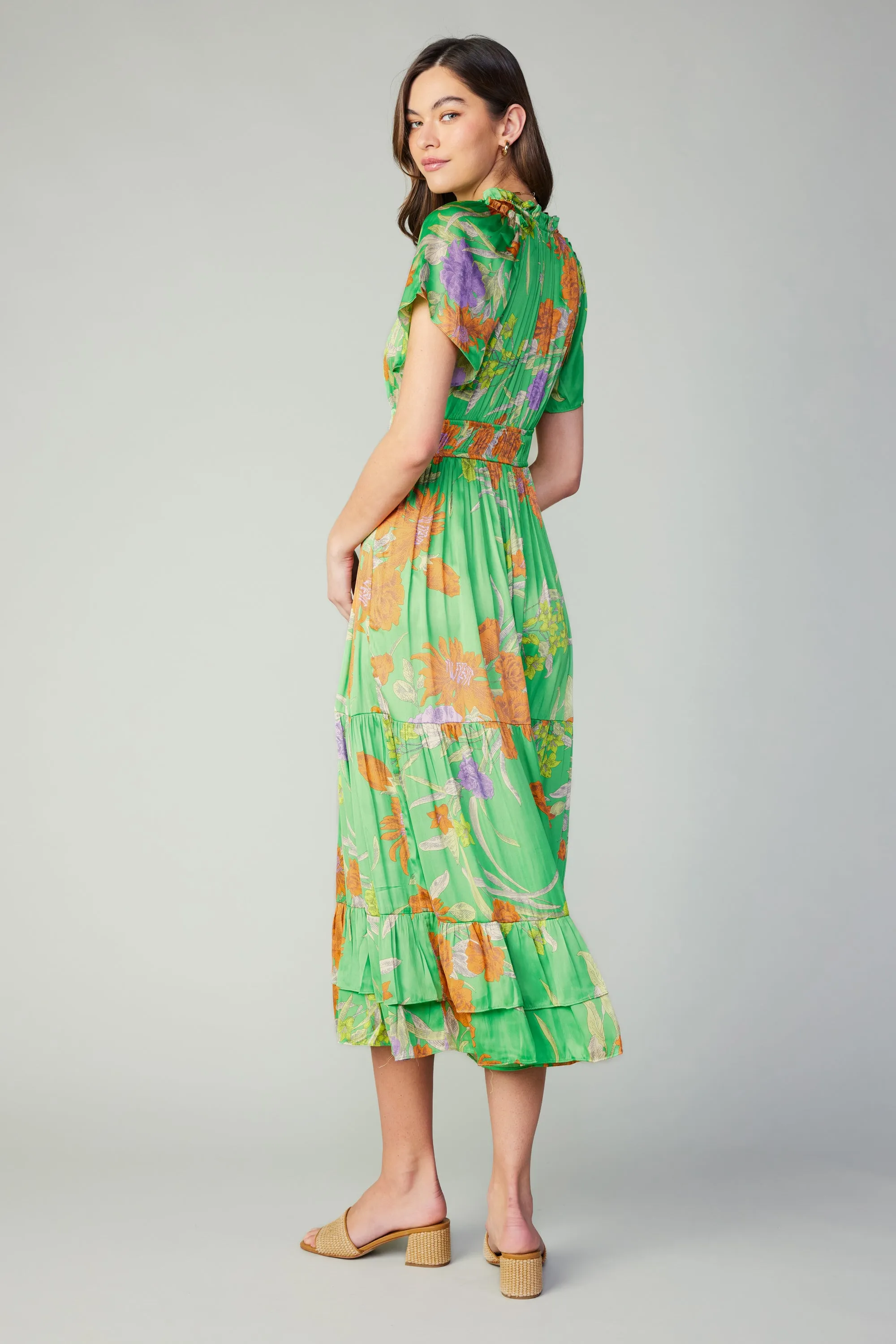 Floral Pattern Maxi Dress