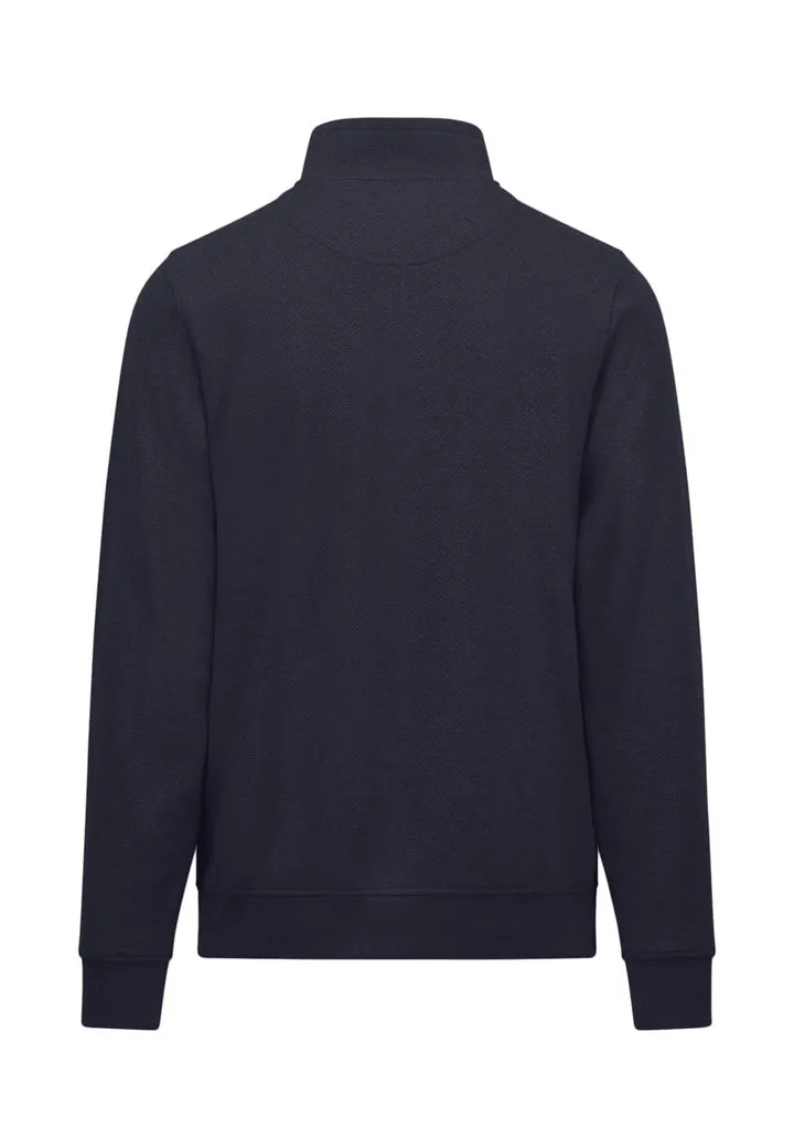 FYNCH HATTON Navy 1/4 Zip Sweatshirt