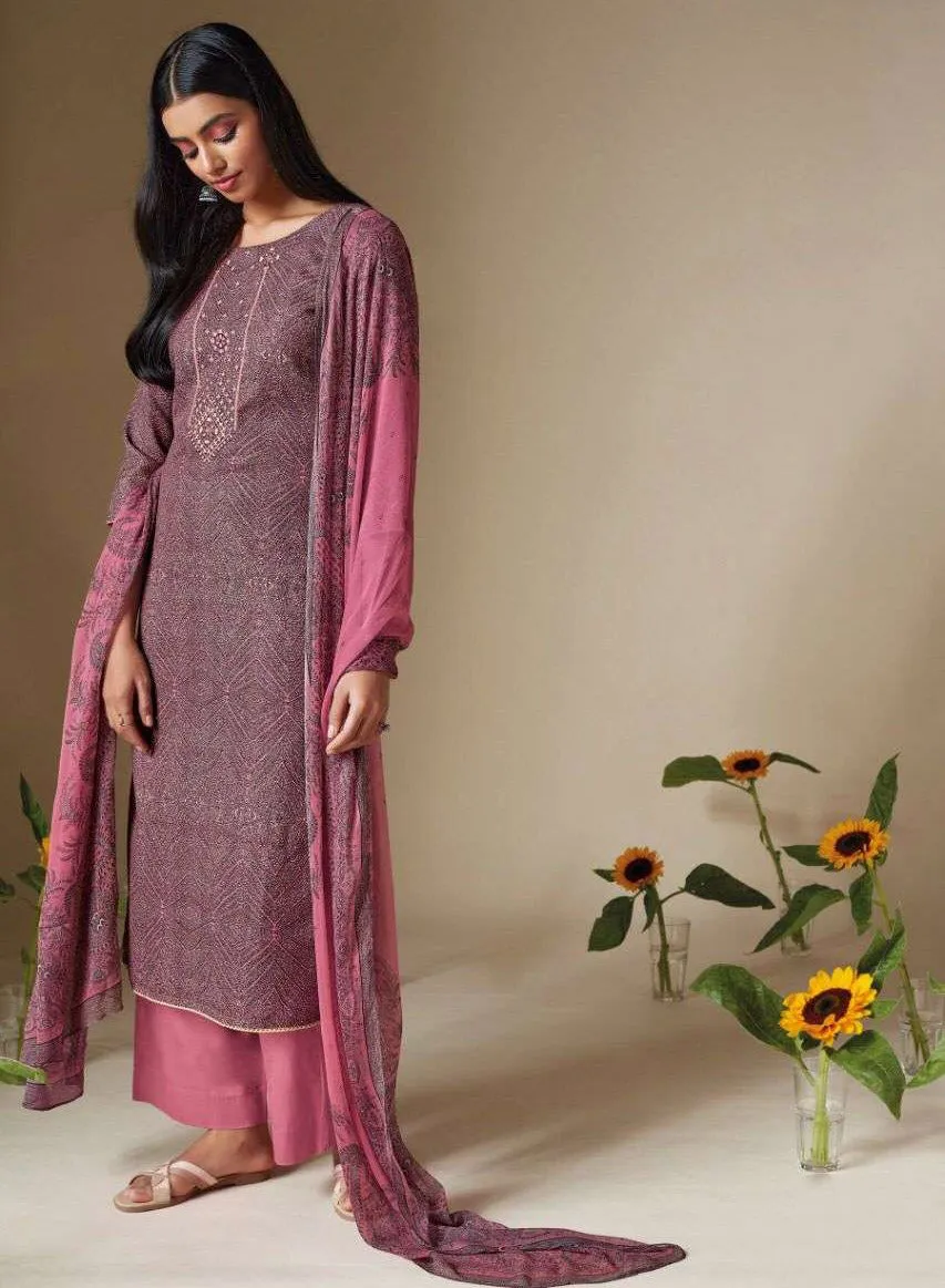 Ganga Pashmina Winter Woolen Salwar Suit Material for Women