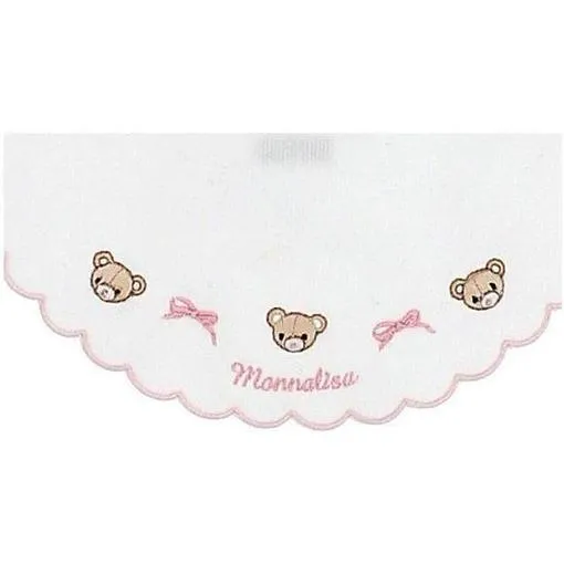 Girls White & Pink Bib