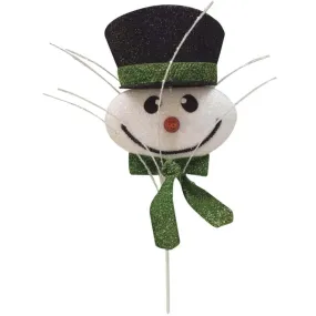 Glitter Snowman Head Pick: 5 x 12 Inches