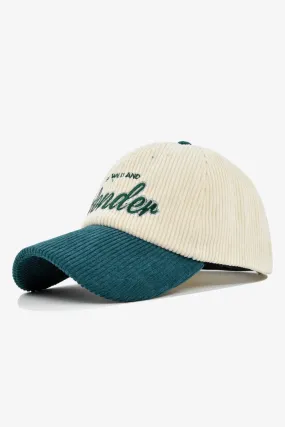 Green Wonder Embroidered Corduroy Cap - S23 - MCP087R