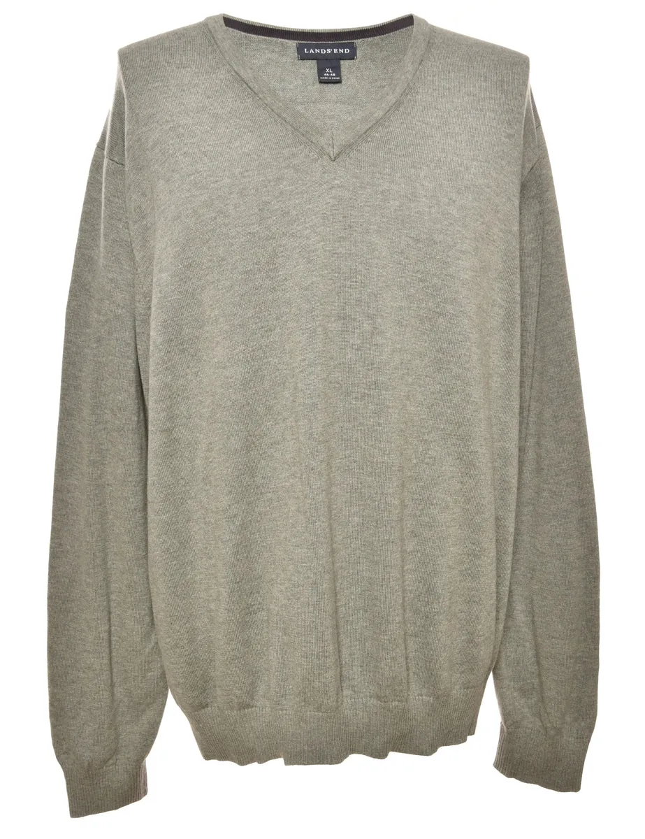 Grey Land's End Long Sleeved Jumper - XL