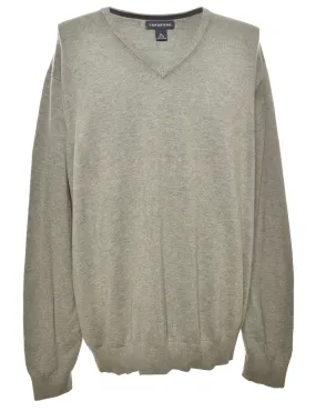 Grey Land's End Long Sleeved Jumper - XL