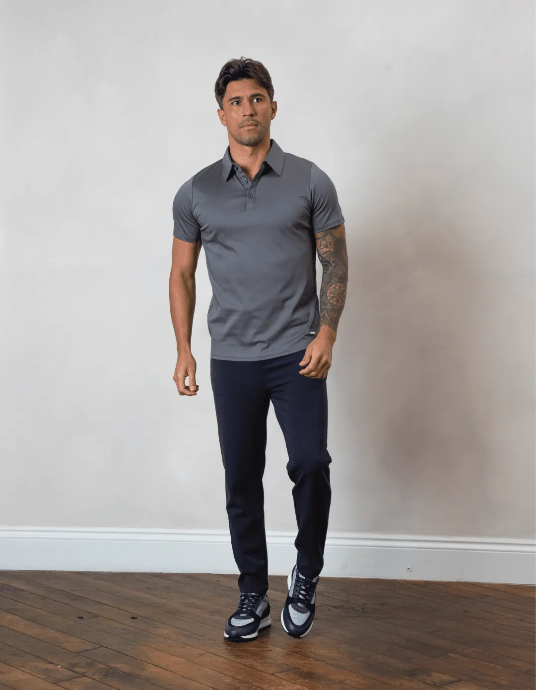 Grey Mercerised Polo