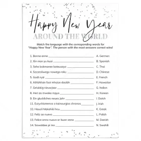 Happy New Year Language Game With Answer Key Printable