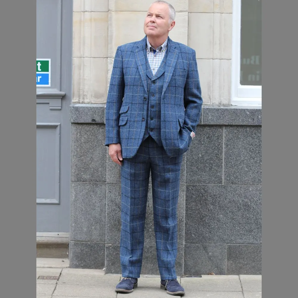 Harris Tweed Ensay Bule Marl Trouser--