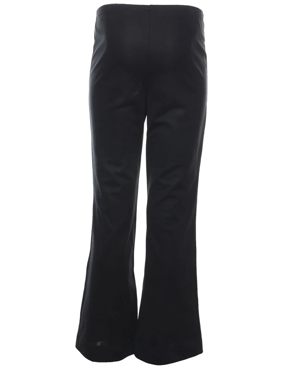 High Waist Black Flared 1990s Trousers - W24 L30