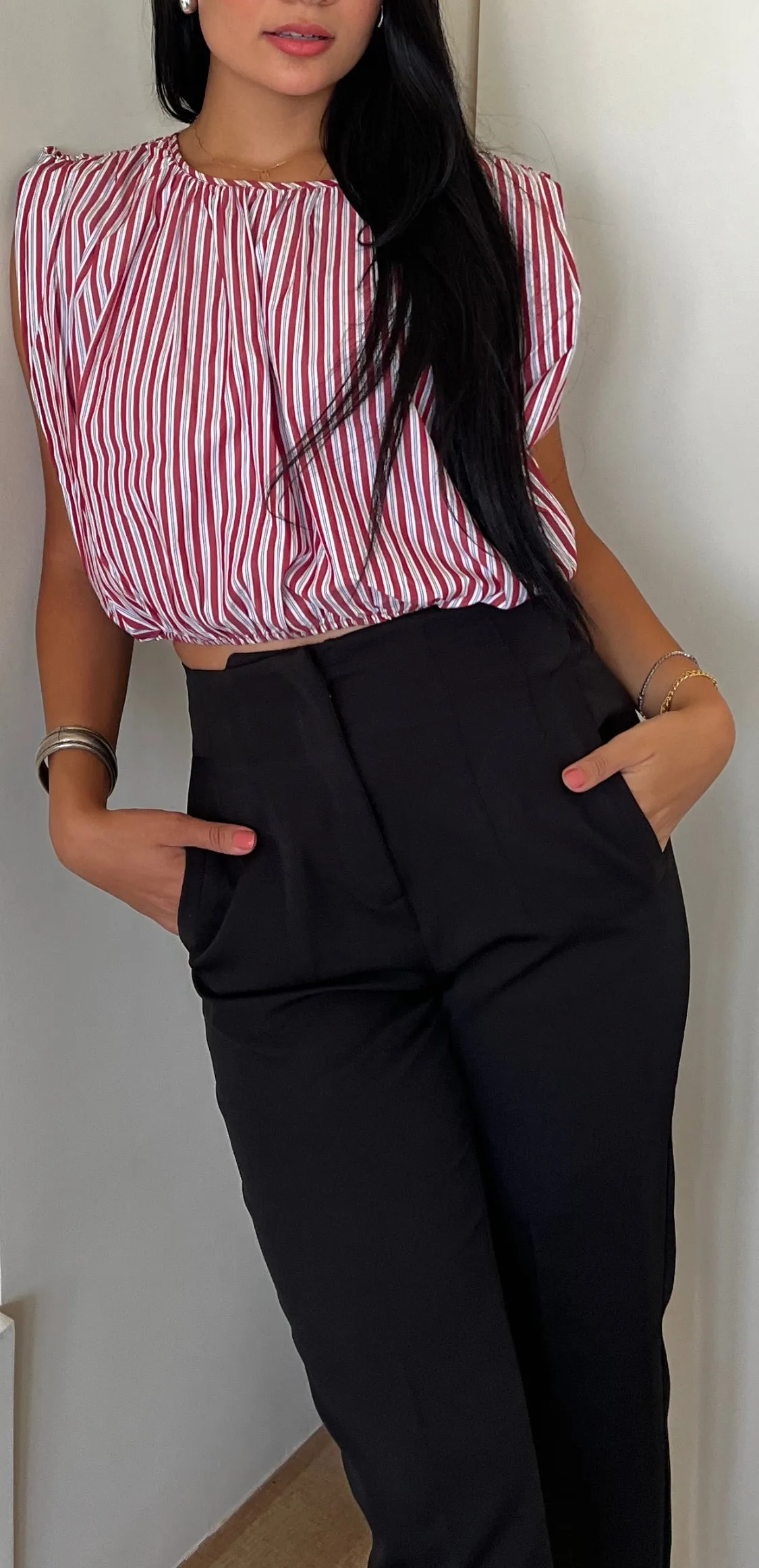 HIGH WAIST PANTS BLACK