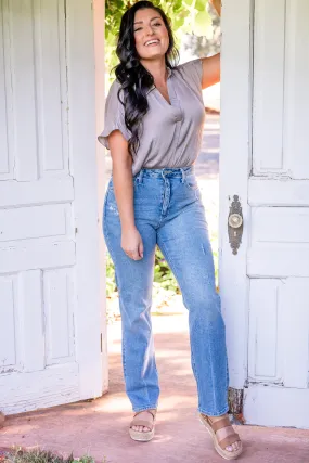 High Waisted Loose Leg Selena Denim