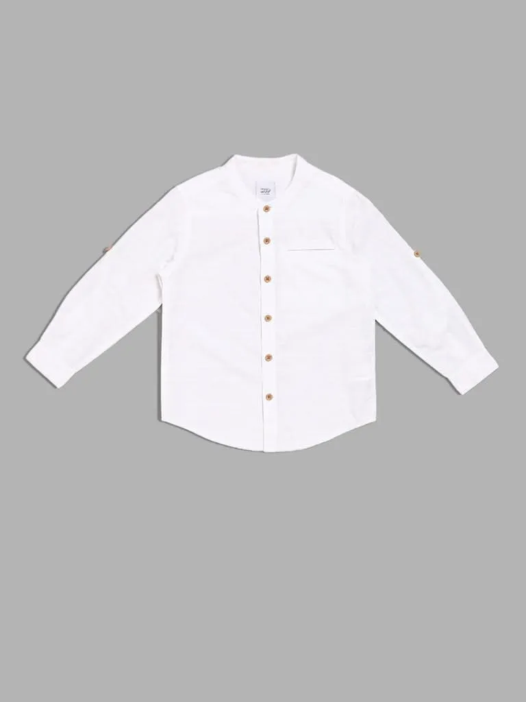 HOP Kids White Casual Shirt