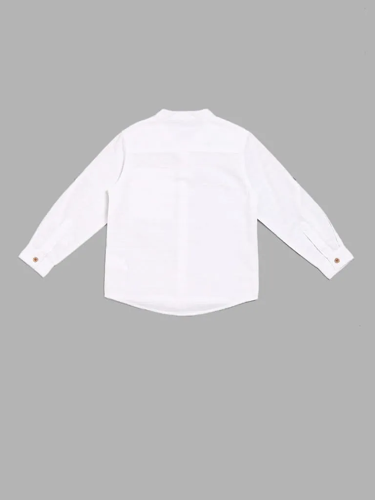 HOP Kids White Casual Shirt