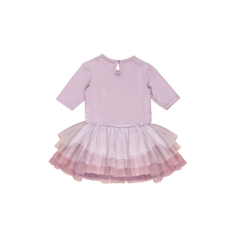 Huxbaby Lilac Seacorns Layered Ballet Dress