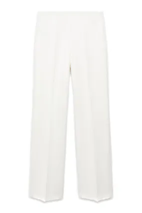 Iguana Wide Leg Suit Trousers, White